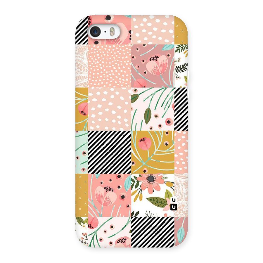 Leaf Stripe Polka Back Case for iPhone SE