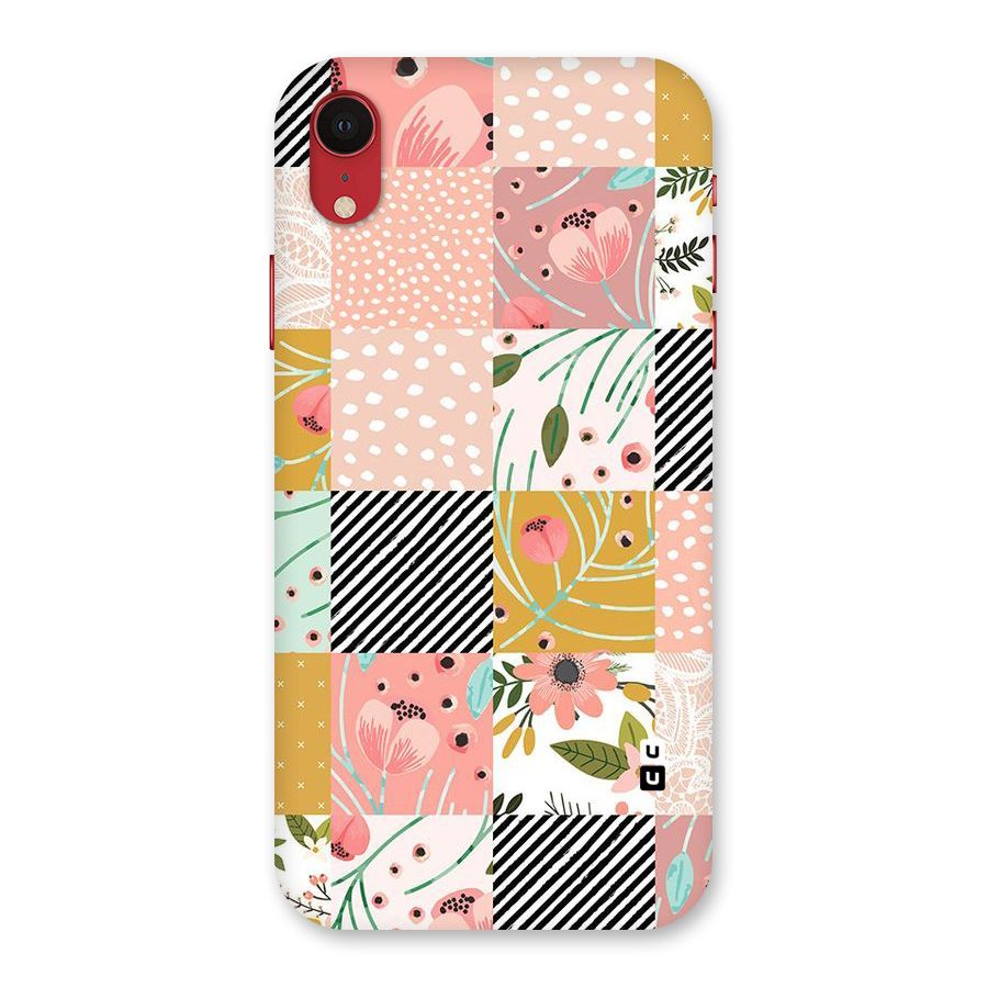 Leaf Stripe Polka Back Case for iPhone XR