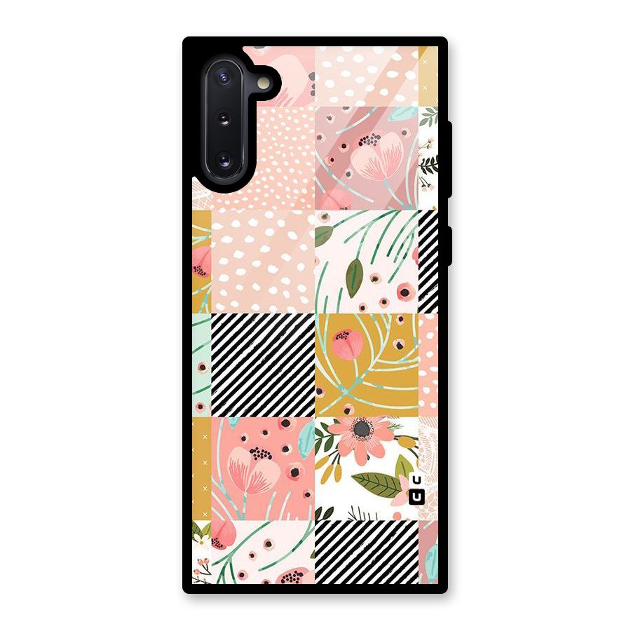 Leaf Stripe Polka Glass Back Case for Galaxy Note 10