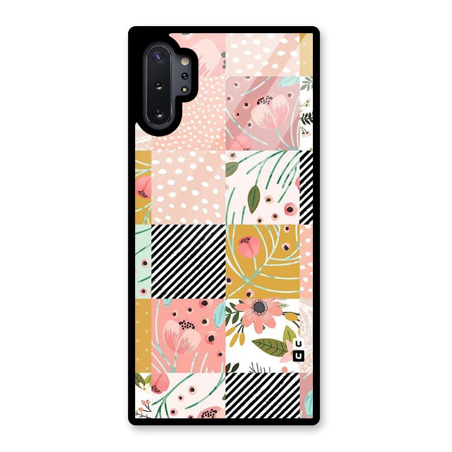 Leaf Stripe Polka Glass Back Case for Galaxy Note 10 Plus