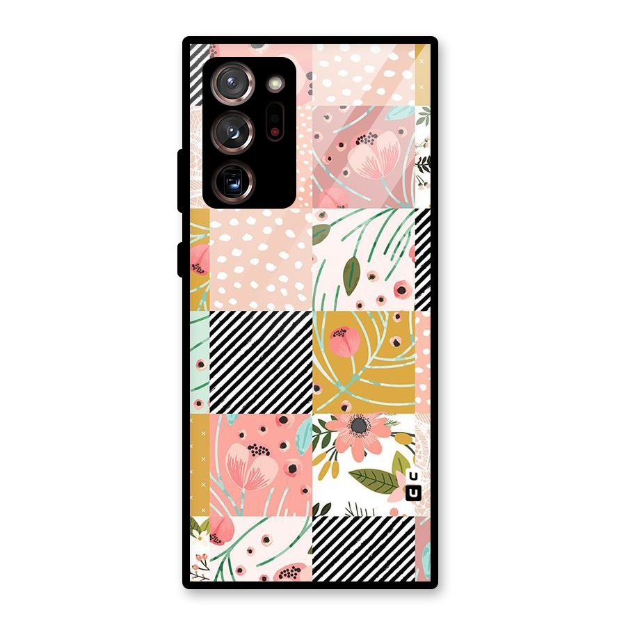 Leaf Stripe Polka Glass Back Case for Galaxy Note 20 Ultra