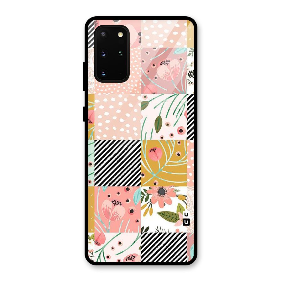 Leaf Stripe Polka Glass Back Case for Galaxy S20 Plus