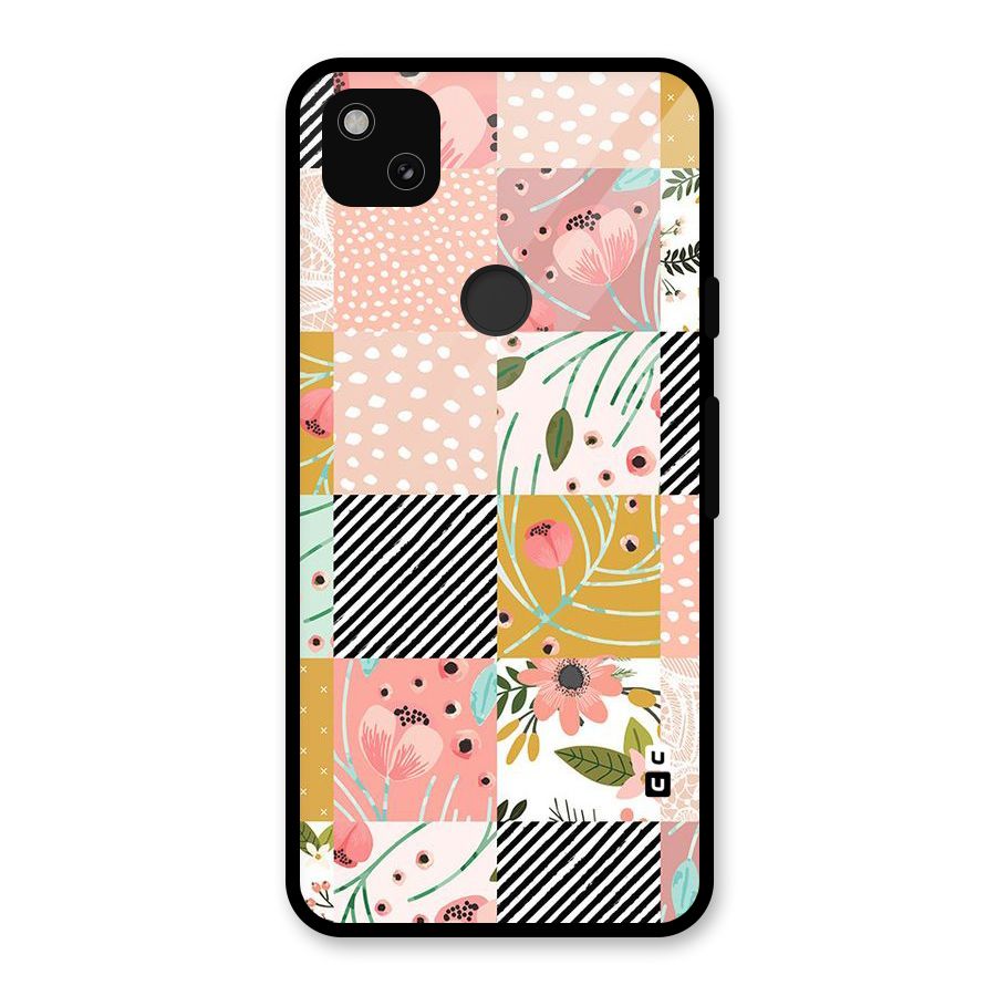 Leaf Stripe Polka Glass Back Case for Google Pixel 4a