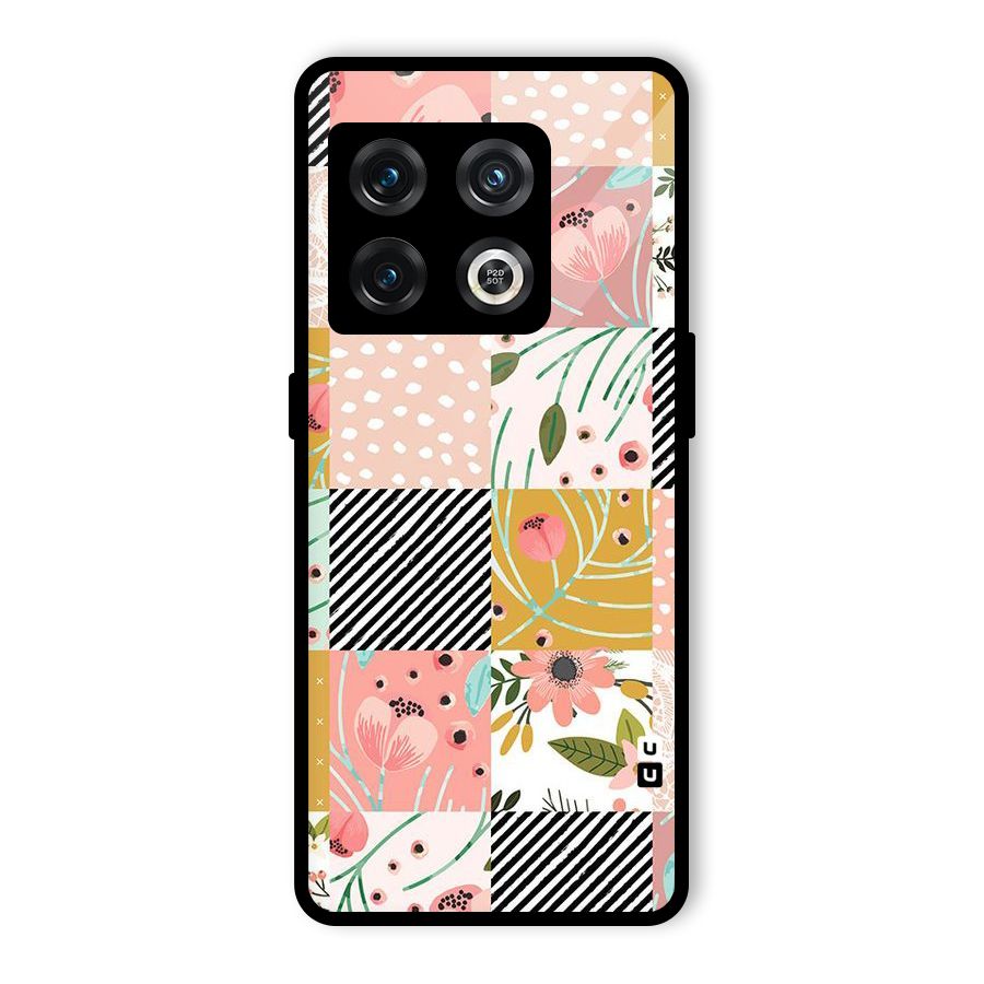 Leaf Stripe Polka Glass Back Case for OnePlus 10 Pro 5G