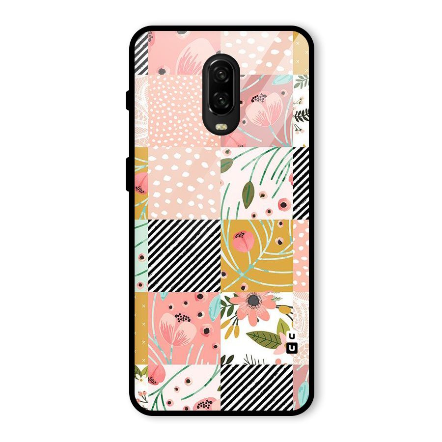 Leaf Stripe Polka Glass Back Case for OnePlus 6T