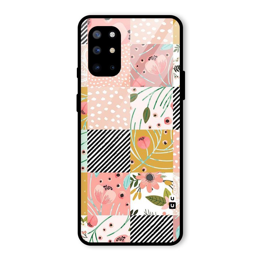 Leaf Stripe Polka Glass Back Case for OnePlus 8T