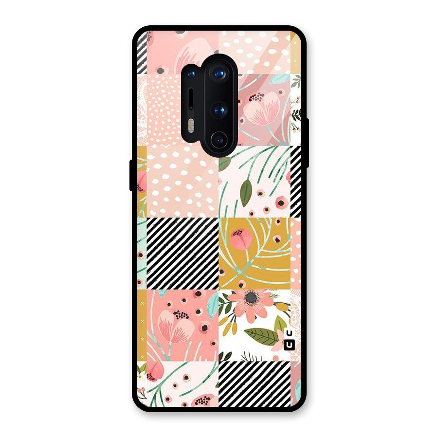Leaf Stripe Polka Glass Back Case for OnePlus 8 Pro
