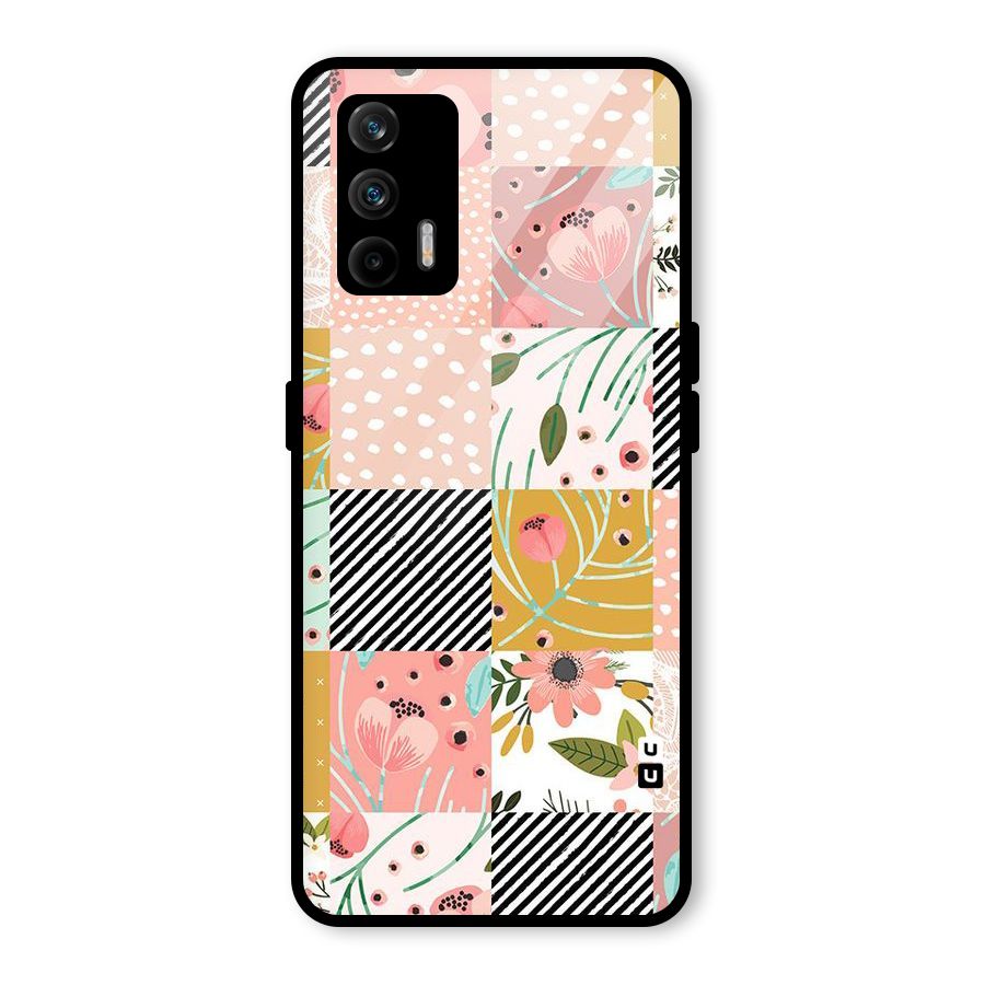 Leaf Stripe Polka Glass Back Case for Realme GT 5G