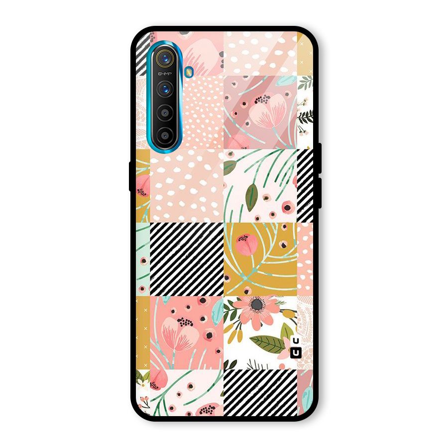 Leaf Stripe Polka Glass Back Case for Realme X2