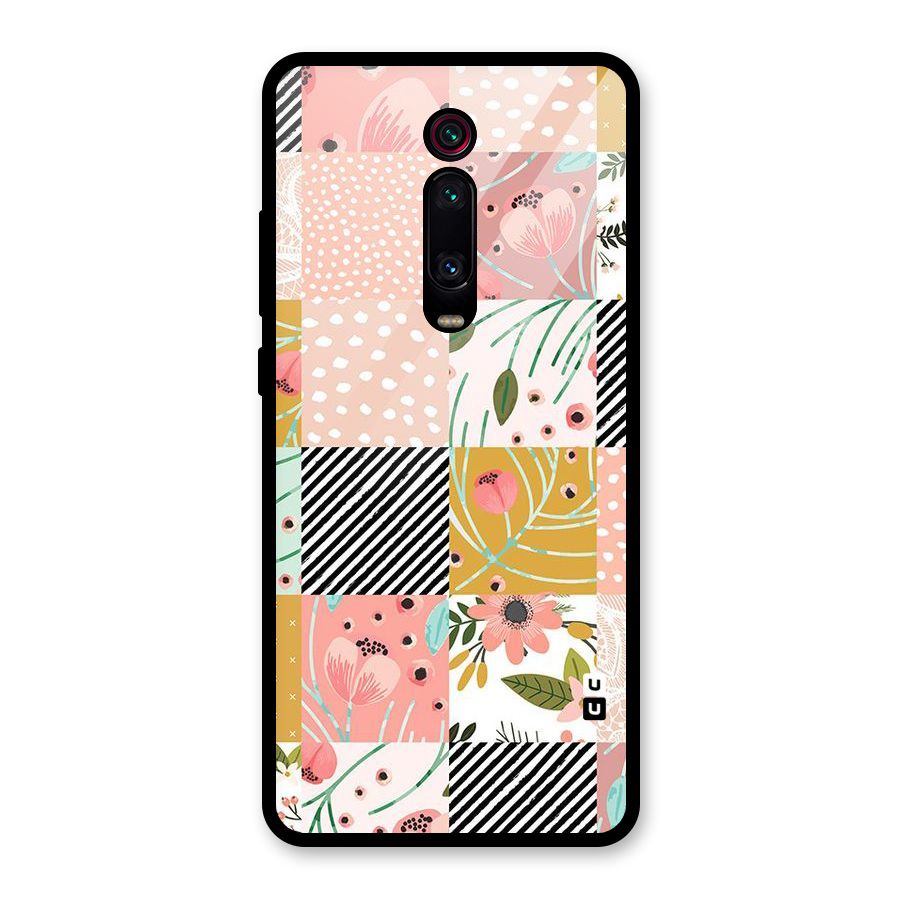 Leaf Stripe Polka Glass Back Case for Redmi K20 Pro