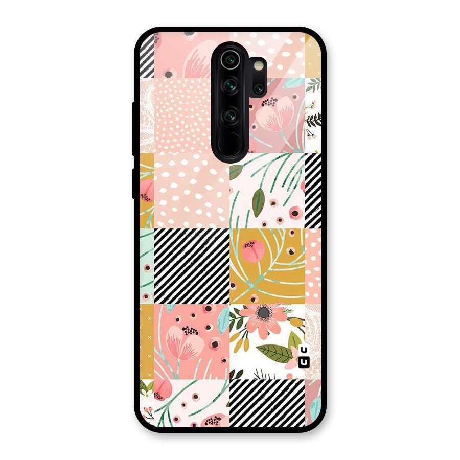 Leaf Stripe Polka Glass Back Case for Redmi Note 8 Pro