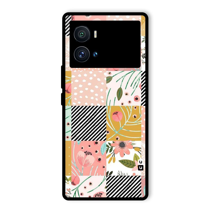 Leaf Stripe Polka Glass Back Case for Vivo iQOO 9 Pro