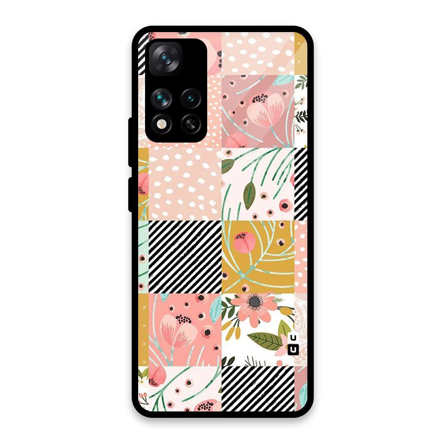Leaf Stripe Polka Glass Back Case for Xiaomi 11i HyperCharge 5G
