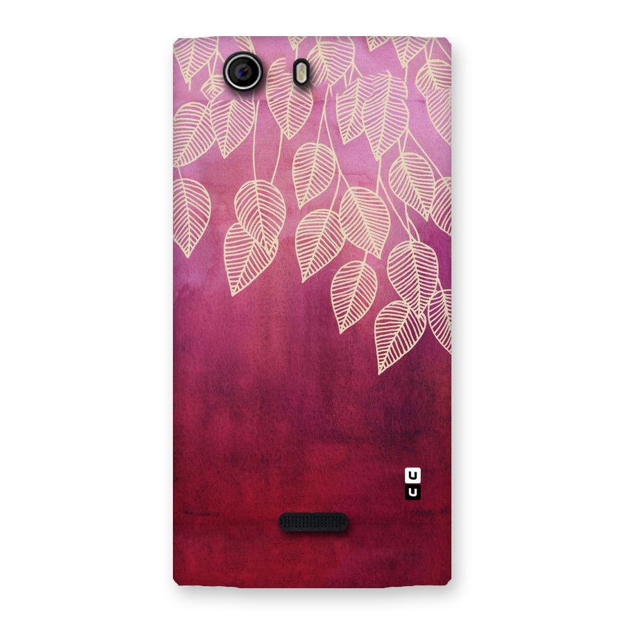 Leafy Outline Back Case for Canvas Nitro 2 E311