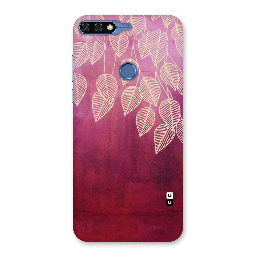 Leafy Outline Back Case for Honor 7C