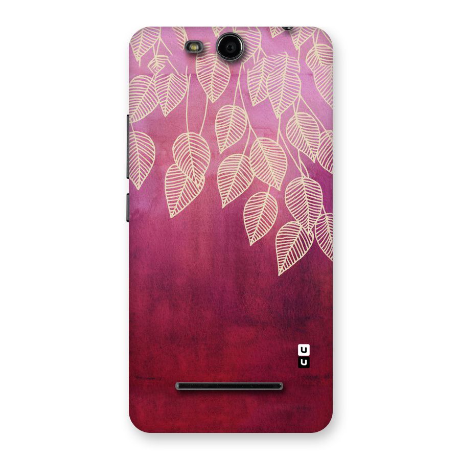 Leafy Outline Back Case for Micromax Canvas Juice 3 Q392