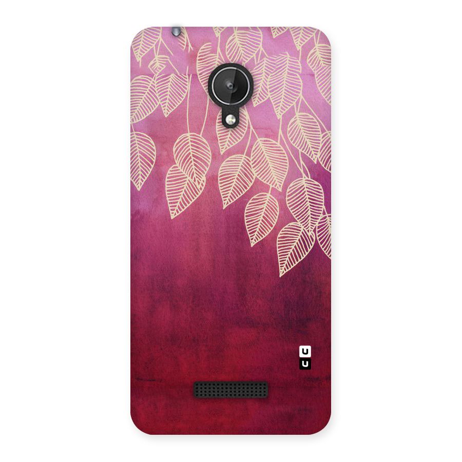 Leafy Outline Back Case for Micromax Canvas Spark Q380