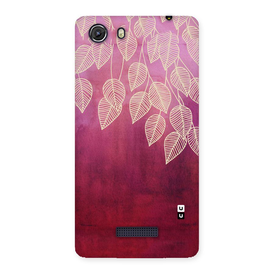 Leafy Outline Back Case for Micromax Unite 3