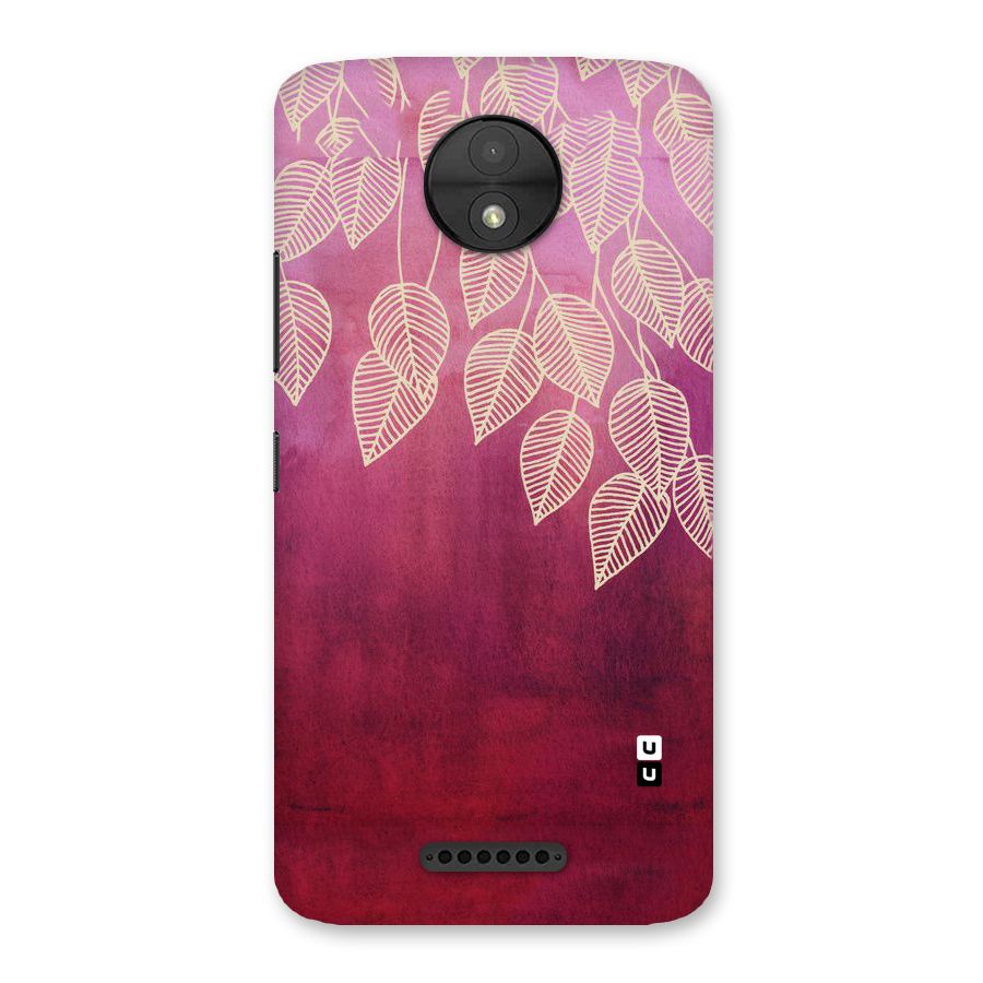 Leafy Outline Back Case for Moto C
