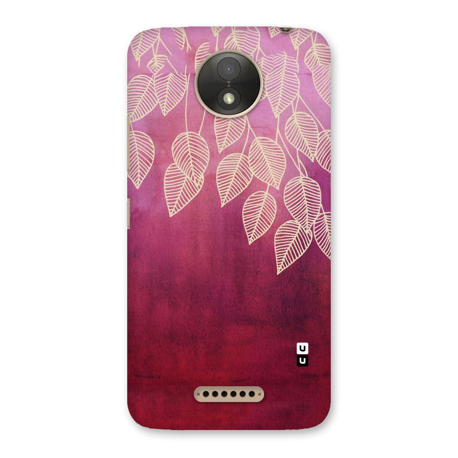 Leafy Outline Back Case for Moto C Plus