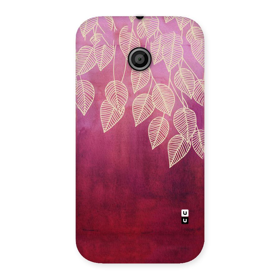 Leafy Outline Back Case for Moto E