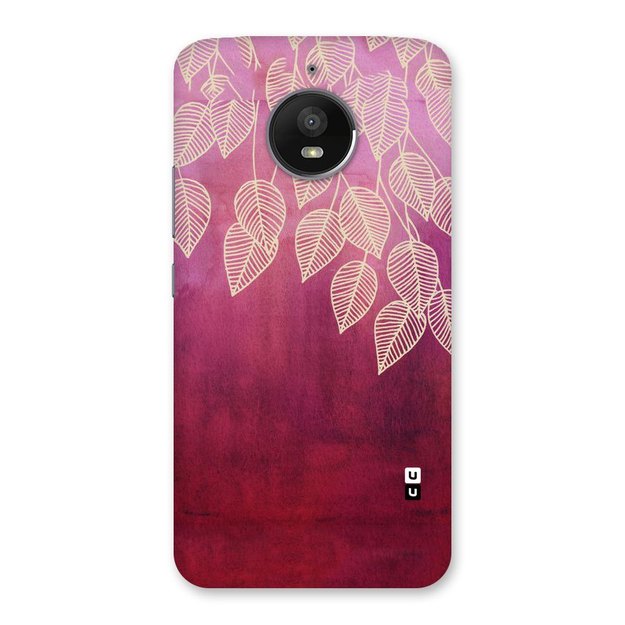 Leafy Outline Back Case for Moto E4 Plus