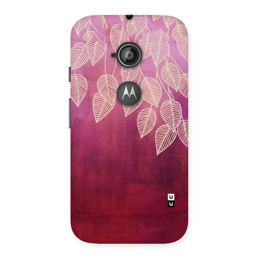 Leafy Outline Back Case for Moto E 2nd Gen
