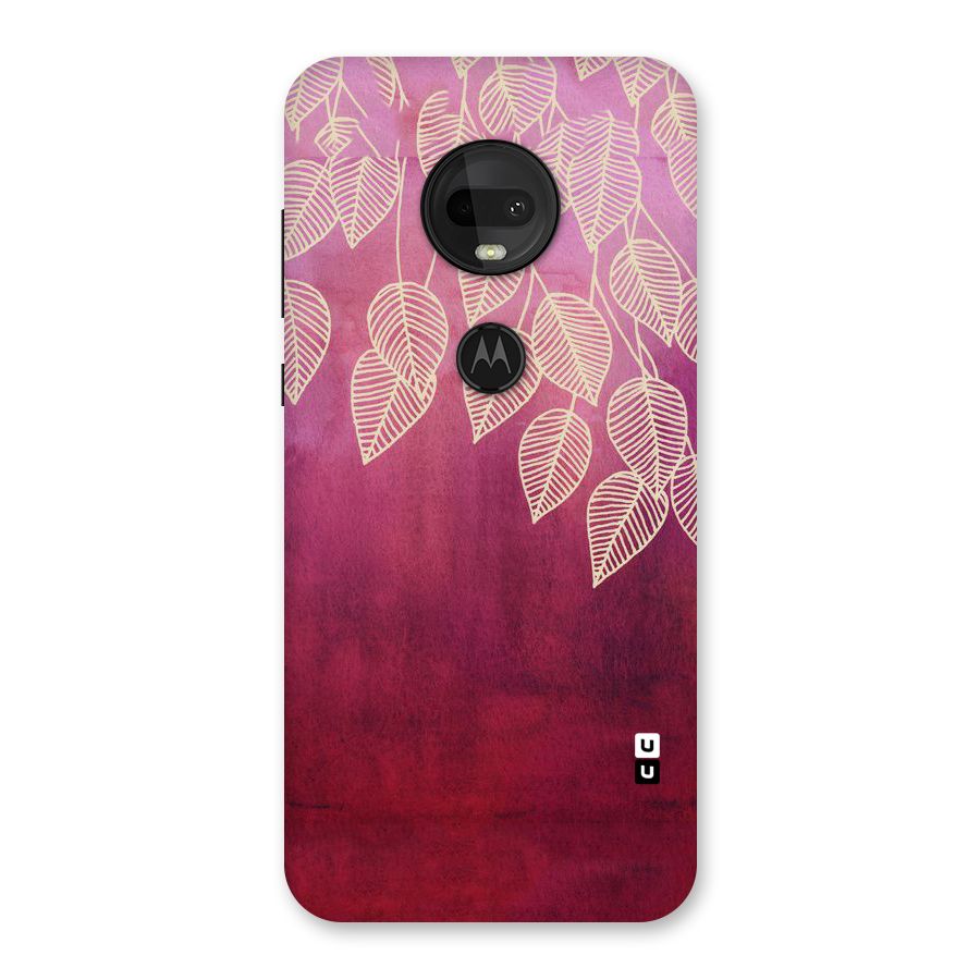 Leafy Outline Back Case for Moto G7