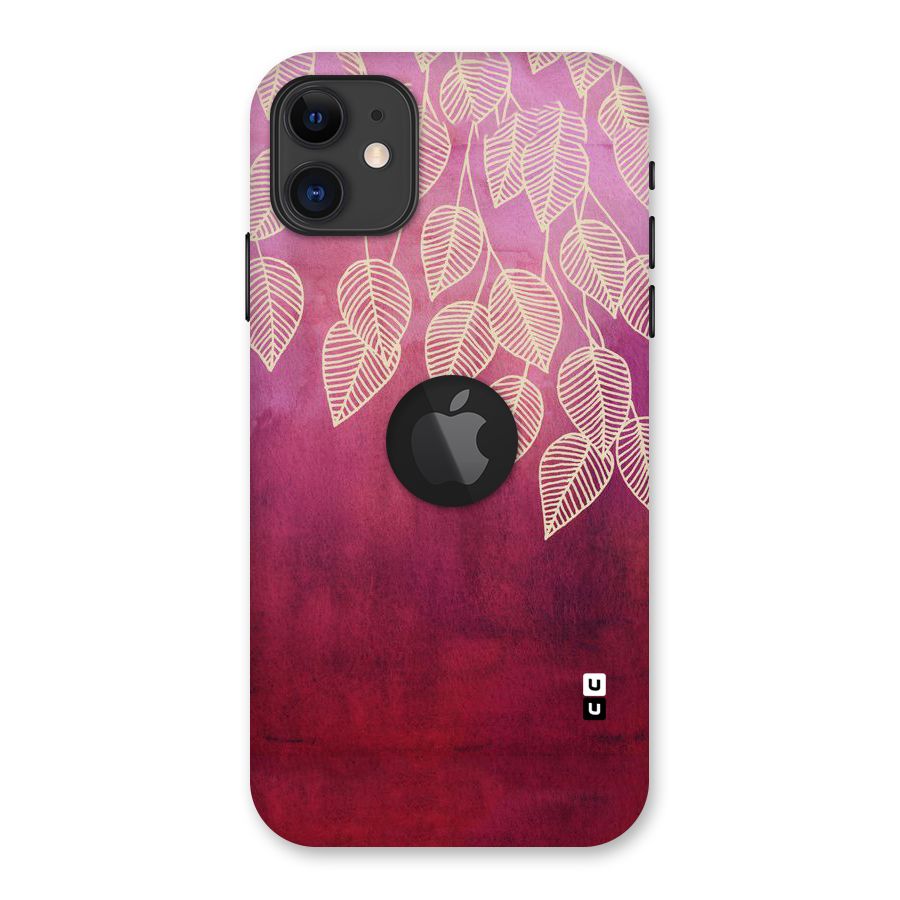 Leafy Outline Back Case for iPhone 11 Logo Cut