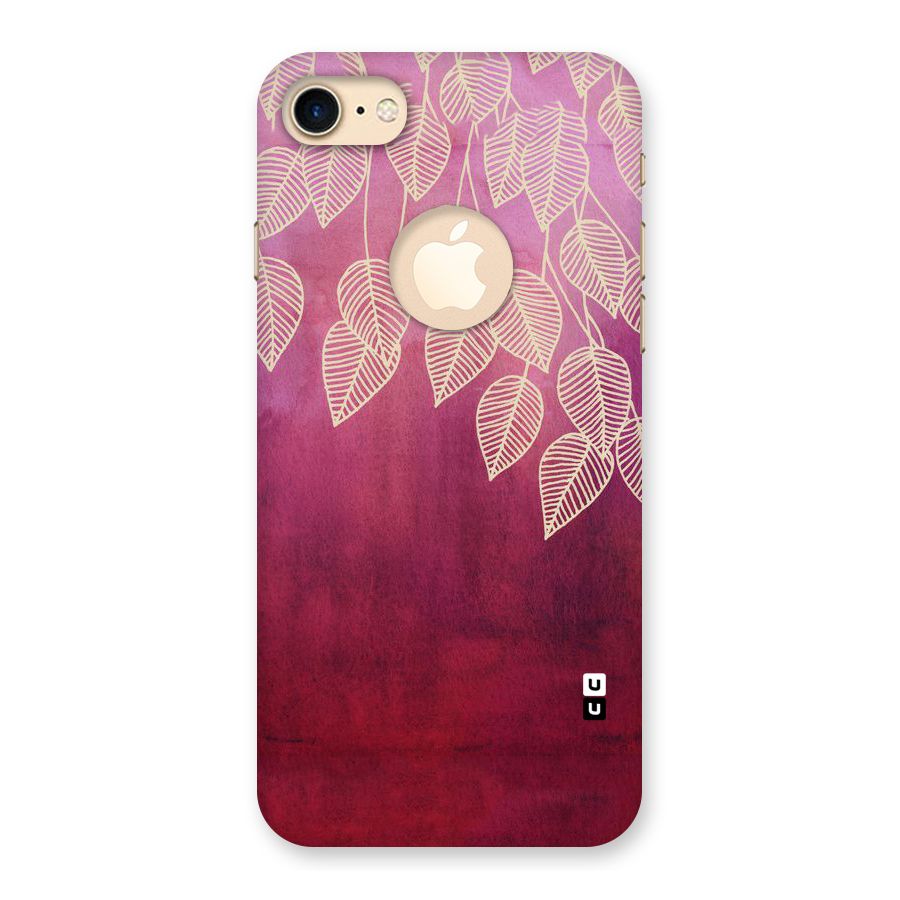 Leafy Outline Back Case for iPhone 7 Logo Cut
