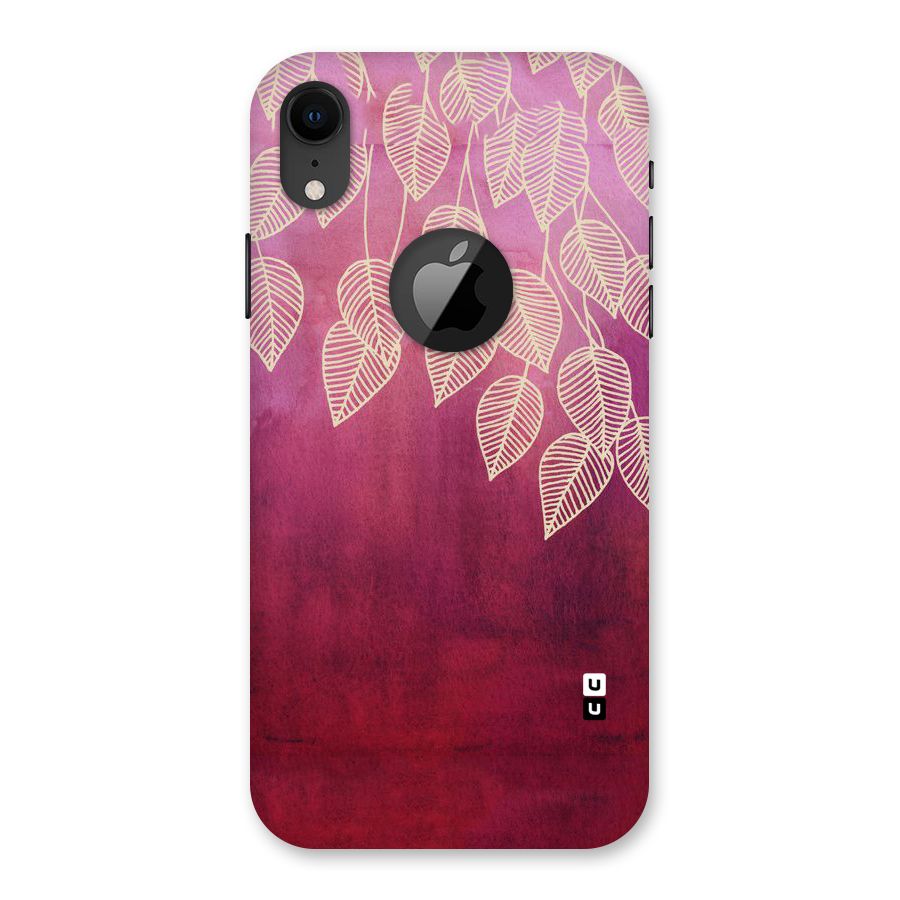 Leafy Outline Back Case for iPhone XR Logo Cut