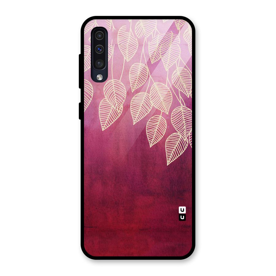 Leafy Outline Glass Back Case for Galaxy A50
