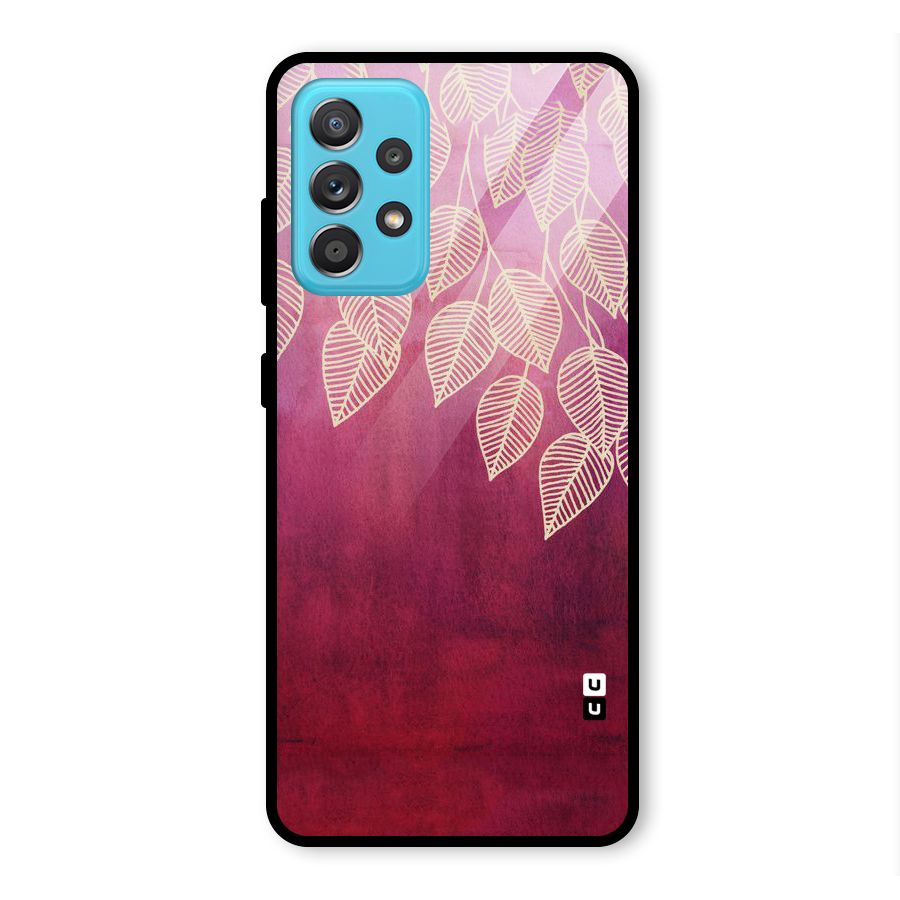 Leafy Outline Glass Back Case for Galaxy A52