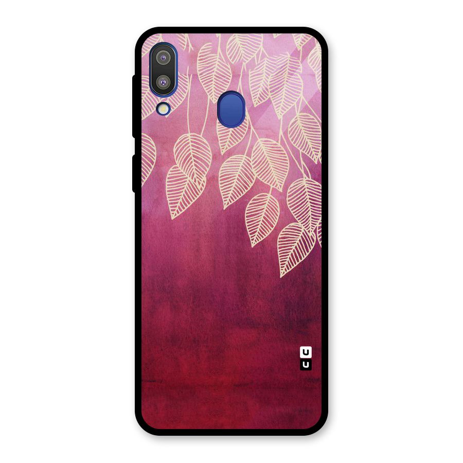 Leafy Outline Glass Back Case for Galaxy M20