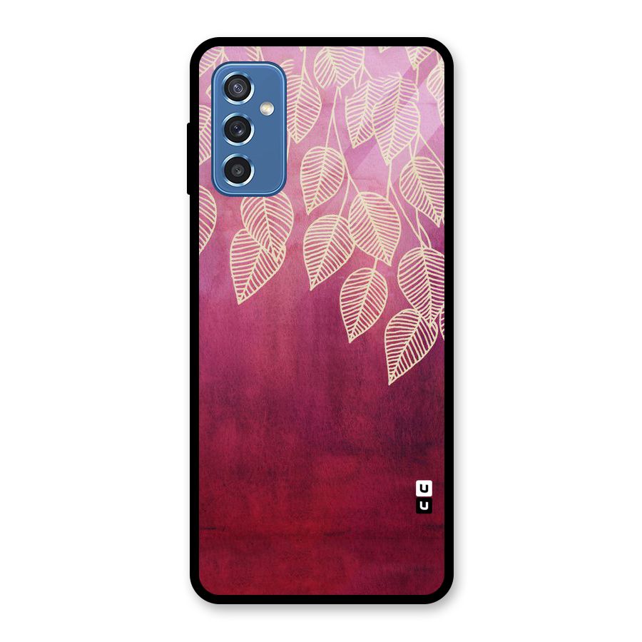 Leafy Outline Glass Back Case for Galaxy M52 5G
