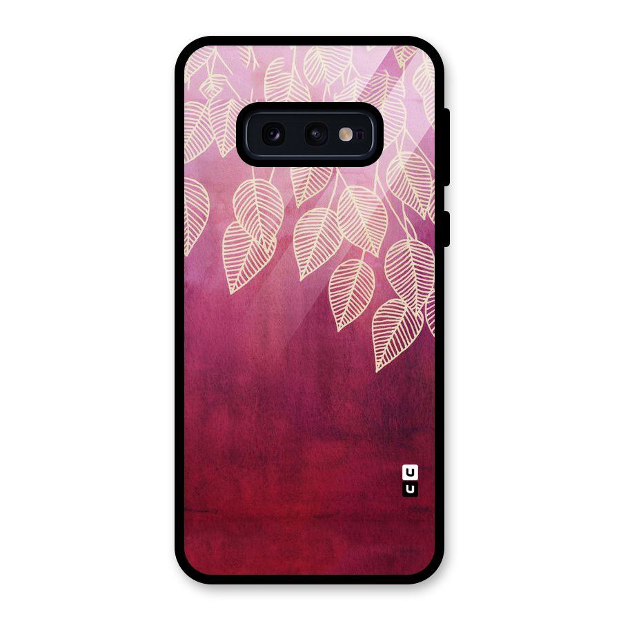 Leafy Outline Glass Back Case for Galaxy S10e
