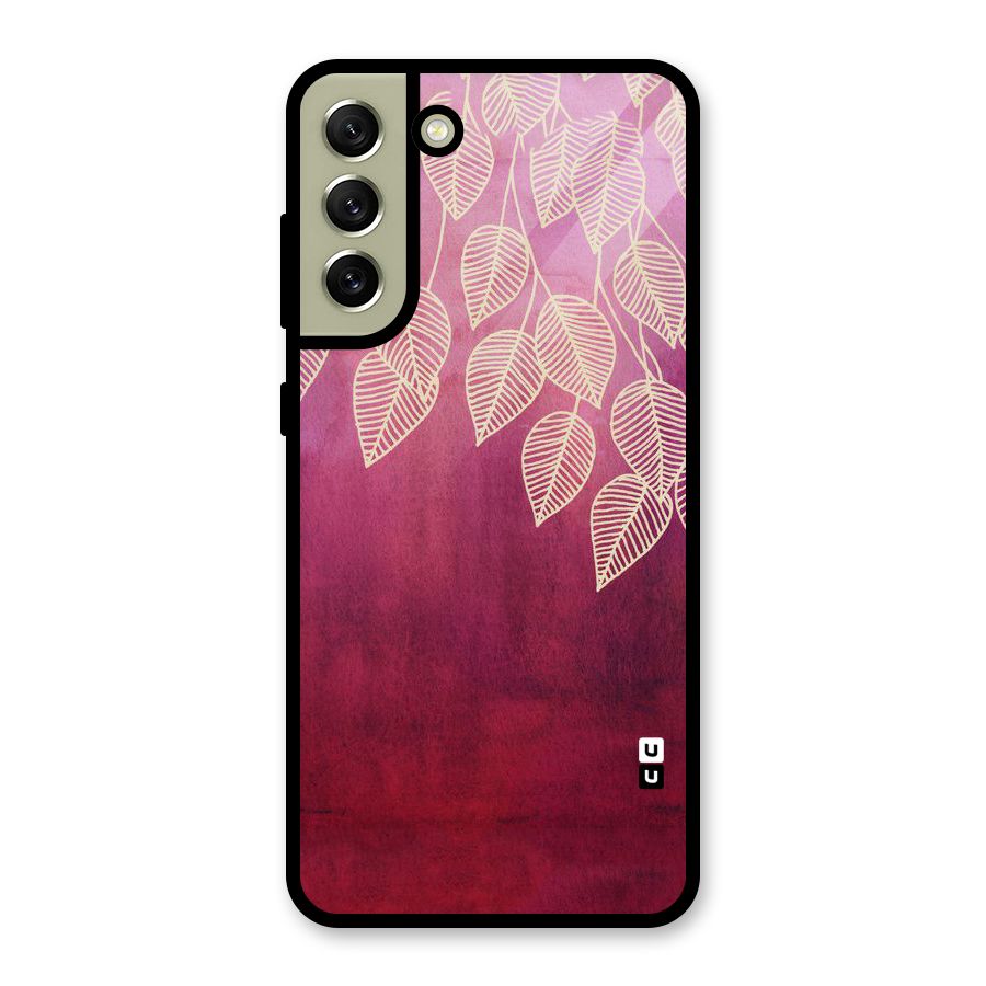 Leafy Outline Glass Back Case for Galaxy S21 FE 5G