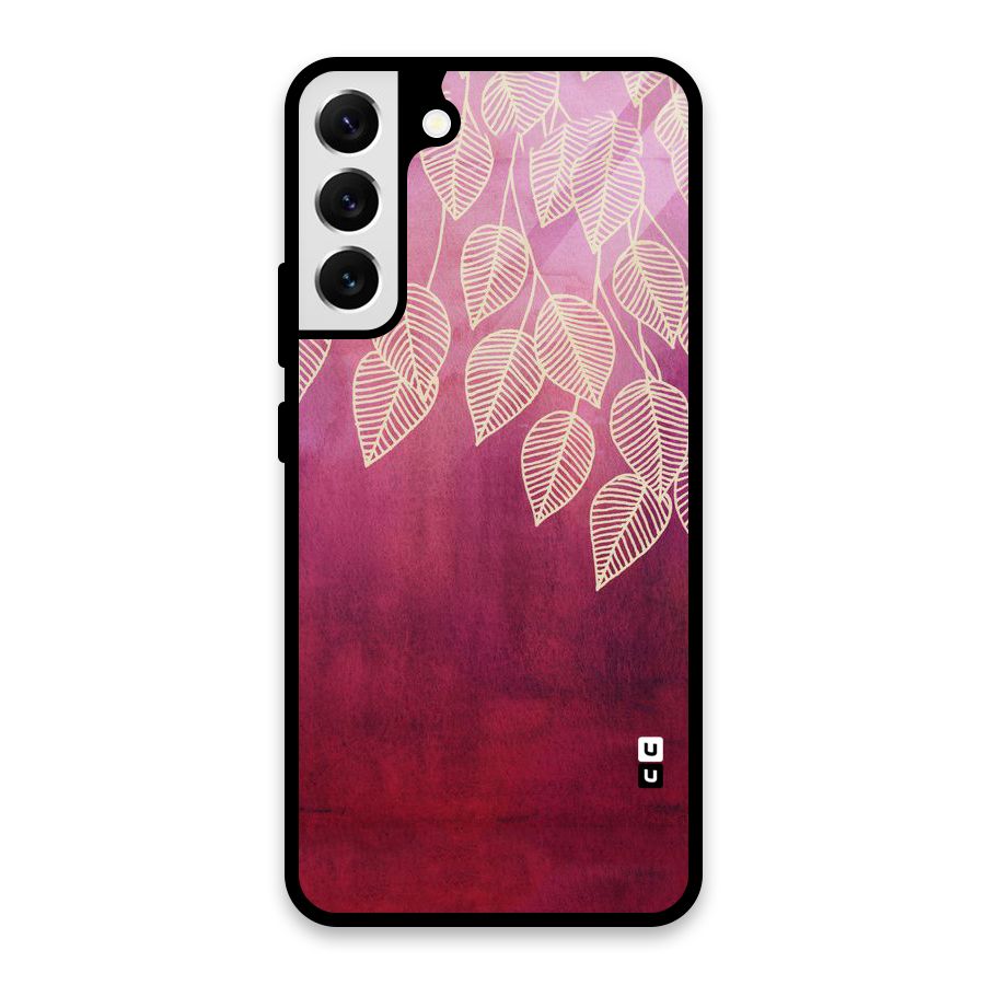 Leafy Outline Glass Back Case for Galaxy S22 Plus 5G