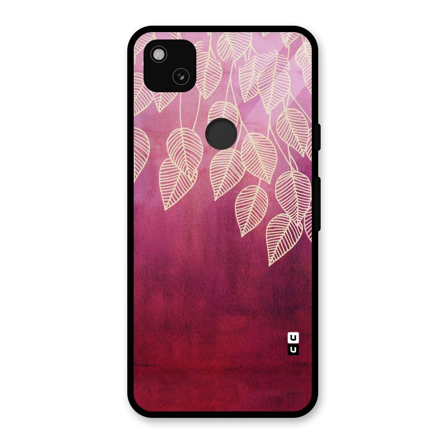 Leafy Outline Glass Back Case for Google Pixel 4a