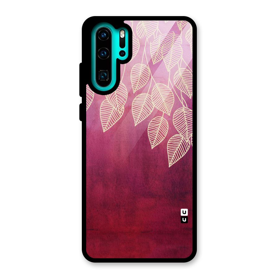 Leafy Outline Glass Back Case for Huawei P30 Pro