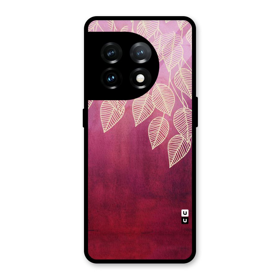 Leafy Outline Glass Back Case for OnePlus 11