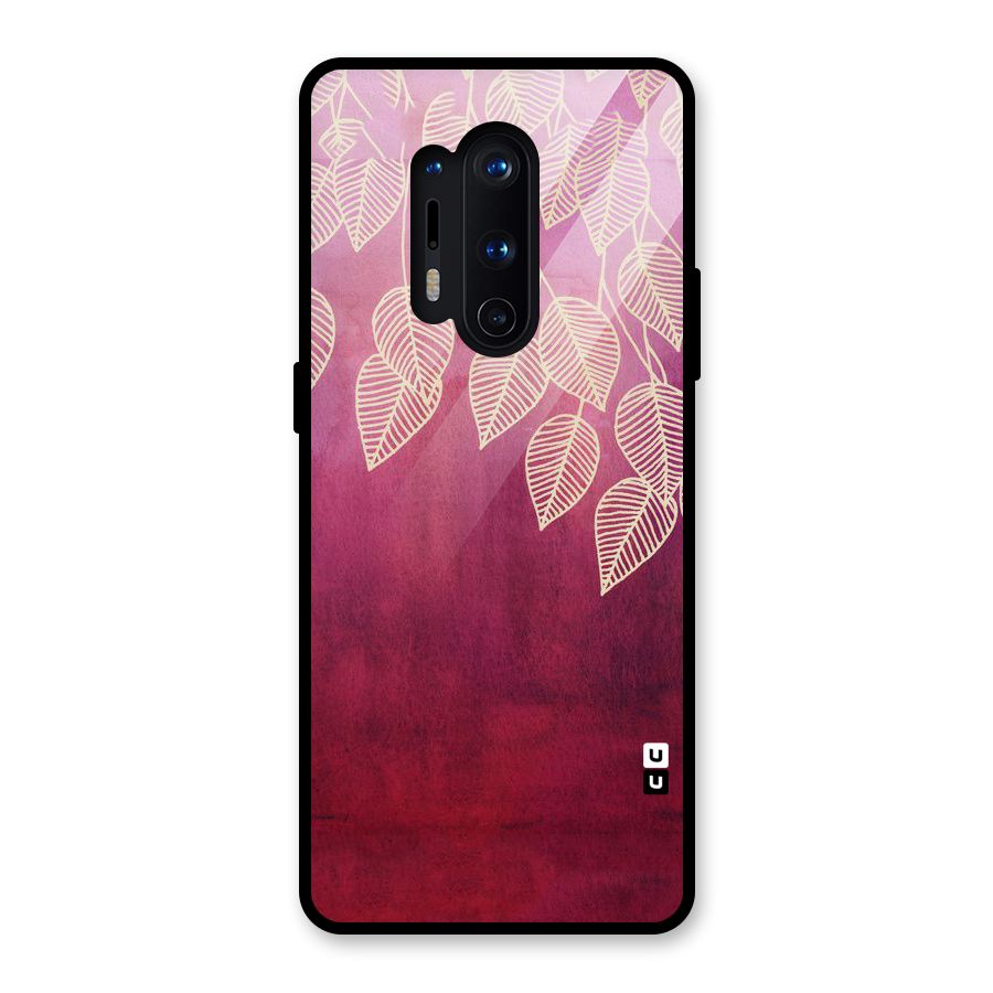 Leafy Outline Glass Back Case for OnePlus 8 Pro