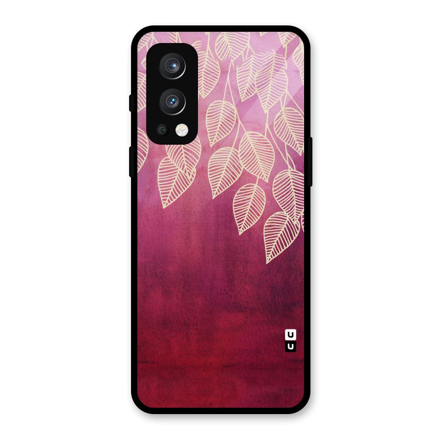Leafy Outline Glass Back Case for OnePlus Nord 2 5G