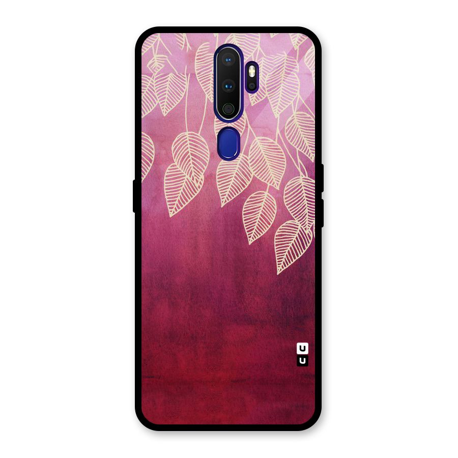 Leafy Outline Glass Back Case for Oppo A9 (2020)