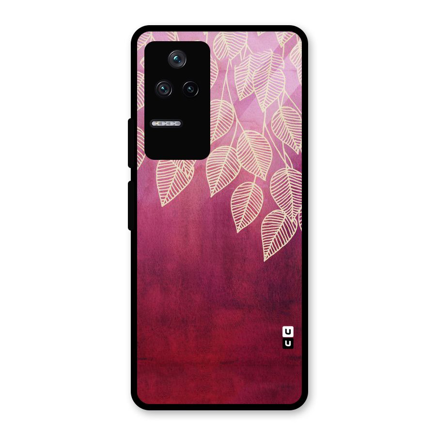 Leafy Outline Glass Back Case for Poco F4 5G