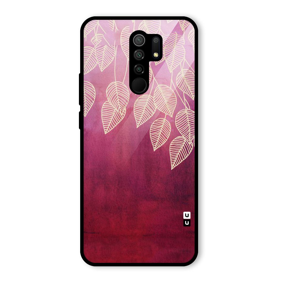 Leafy Outline Glass Back Case for Poco M2
