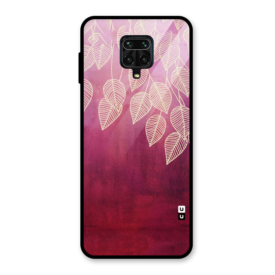 Leafy Outline Glass Back Case for Poco M2 Pro