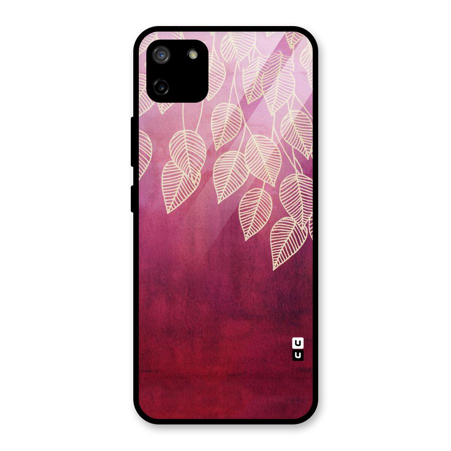 Leafy Outline Glass Back Case for Realme C11