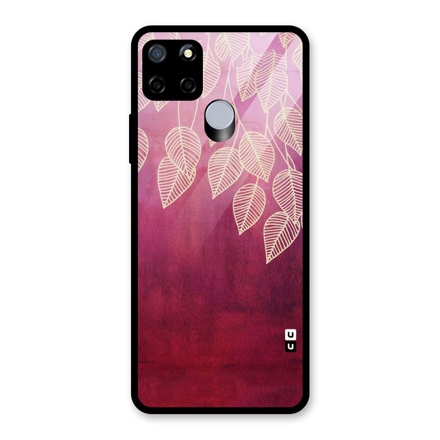 Leafy Outline Glass Back Case for Realme Narzo 30A