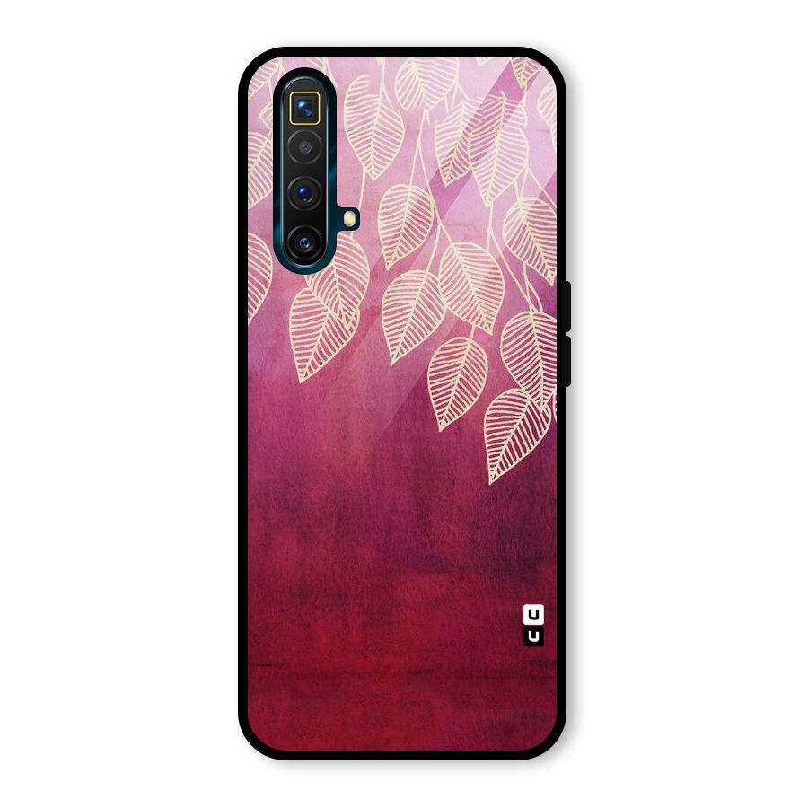 Leafy Outline Glass Back Case for Realme X3